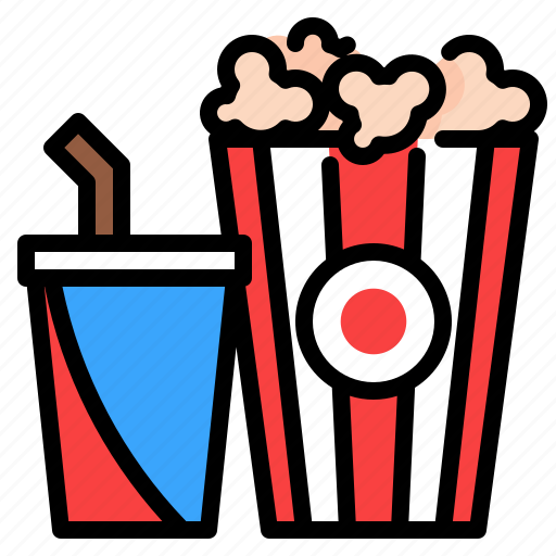Popcorn, soft, drinks, movie, times, cinema, film icon - Download on Iconfinder