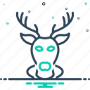 decorative, reindeer, buck, stag, head, deer, animal