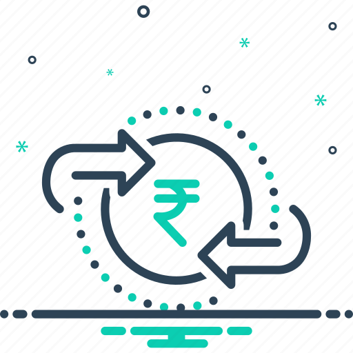 Transfer, recycling, finance, exchange, rupee, money, currency icon - Download on Iconfinder