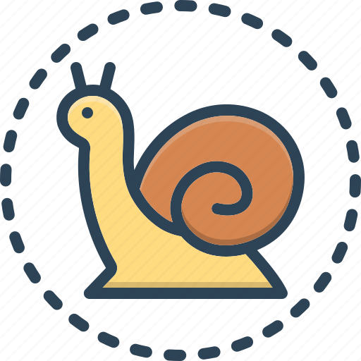 Slowly, animal, move, slow, snail, scrimshaw, gastropod icon - Download on Iconfinder