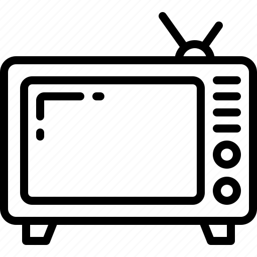 Television, tv, vintage, antenna, entertainment, broadcast, electronics icon - Download on Iconfinder