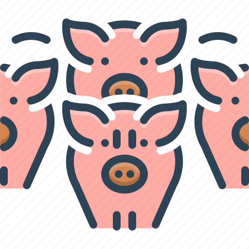 Drove, herd, fold, pig, meat, swarm icon - Download on Iconfinder