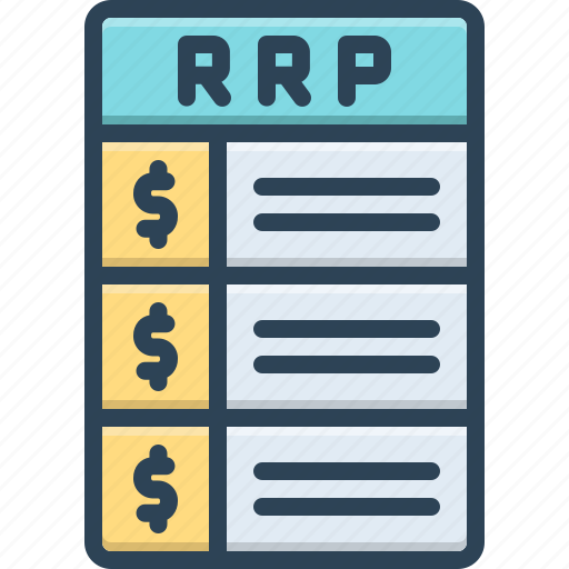 Rrp, paper, list, concept, method, recommended retail price icon - Download on Iconfinder