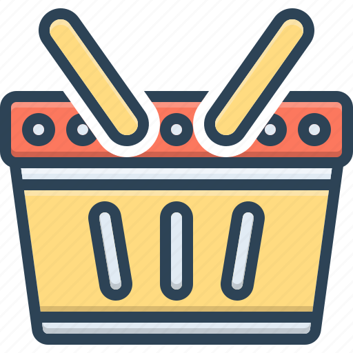 Basket, hamper, container, punnet, shopping, trolley, shopping basket icon - Download on Iconfinder