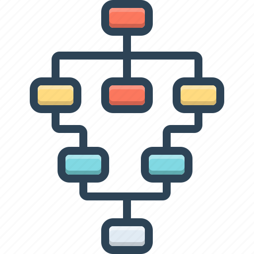 Flows, work, process, development, organization, infochart, hierarchy icon - Download on Iconfinder