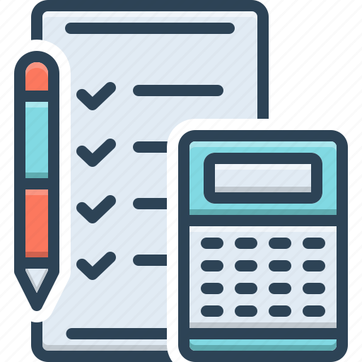 Calculated, notepad, pen, calculator, financial, accounting, mathematics icon - Download on Iconfinder