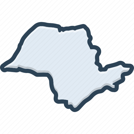 Sao, brazil, border, map, country, continent, contour icon - Download on Iconfinder