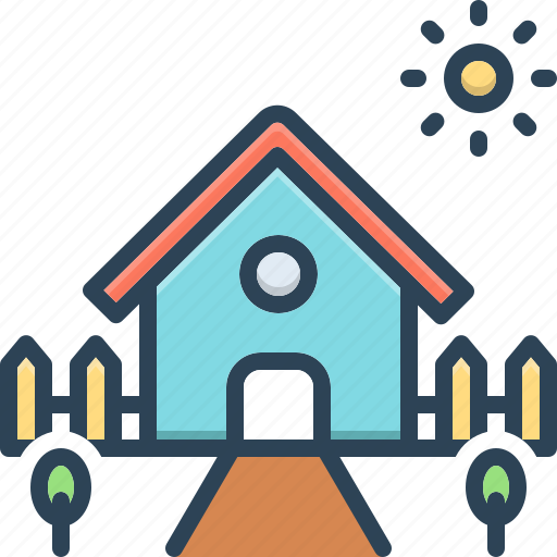 Yards, home, house, backyard, building, fence, garden icon - Download on Iconfinder