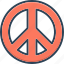 peaceful, peaceable, positive, pacifist, sign, grunge 