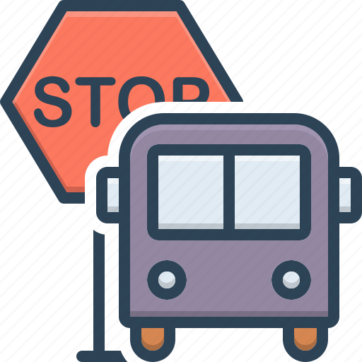 Stops, bus, station, traffic, motorized, passenger, bus station icon - Download on Iconfinder
