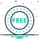 free, freebies, liberated, released, label, badge, discount 