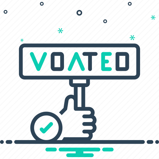 Voted, democracy, poll, democrat, citizen, candidate, ballotvote icon - Download on Iconfinder