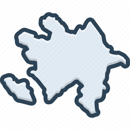 Azerbaijan, baku, europe, border, map, contour, country icon - Download on Iconfinder