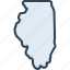 illinois, chicago, america, state, location, map, country 
