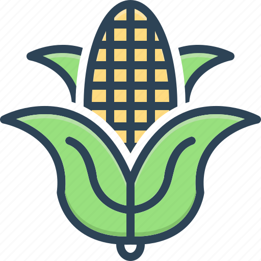 Corn, maize, sweetcorn, agriculture, grain, foodstuff, harvest icon - Download on Iconfinder