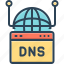 dns, server, service, cloud, database, hosting, filled 