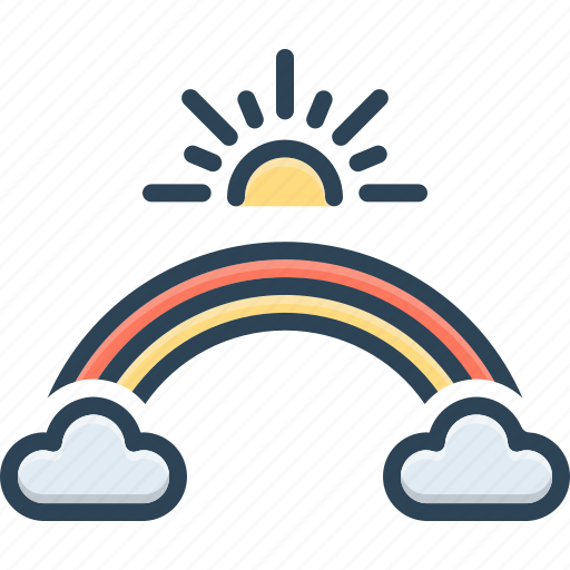 Passing, colorful, rainbow, nature, cloud, half circle, sun icon - Download on Iconfinder