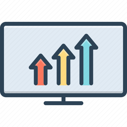 Increased, graph, enhanced, progressive, investment, business, marketing icon - Download on Iconfinder