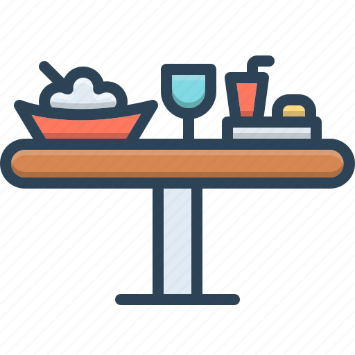 Breakfast, dinner, food, glass, lunch, nutrition, table icon - Download on Iconfinder