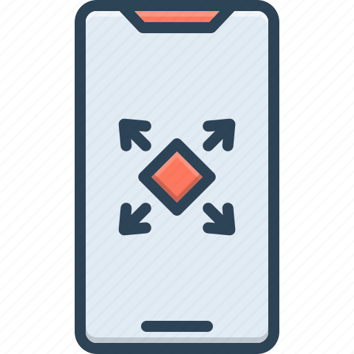 Maximize, phone, expand, fullscreen, bigger, enlarge, re size icon - Download on Iconfinder
