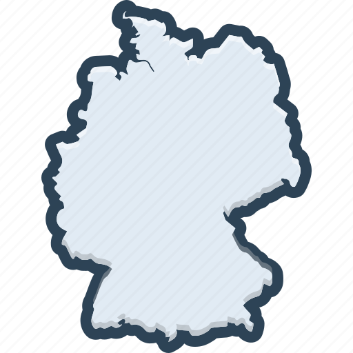 Germany, map, border, contour, country, berlin, national icon - Download on Iconfinder