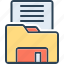 holder, archive, file, folder, database, data, document 
