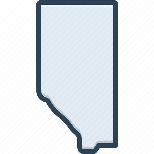 Alberta, canada, calgary, contour, country, border, map icon - Download on Iconfinder