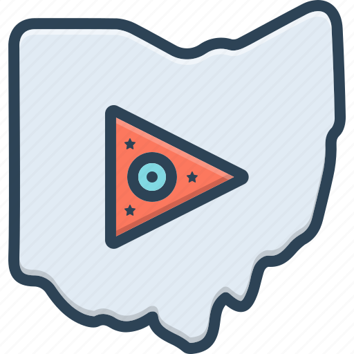 Ohio, map, state, usa, border, contour, country icon - Download on Iconfinder