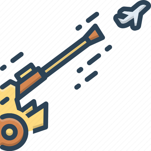 Aircraft, anti, antiaircraft, army, attack, ballistic, battle icon - Download on Iconfinder