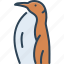 penguin, creature, animal, antarctic, iceberg, bird, natural, black and white 