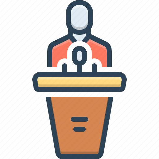 Spokesman, lecturer, representative, negotiator, interpreter, orator, podium icon - Download on Iconfinder