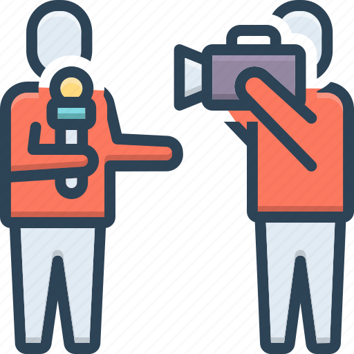 Reporters, newsman, newshawk, legman, journalist, correspondent, blogger icon - Download on Iconfinder