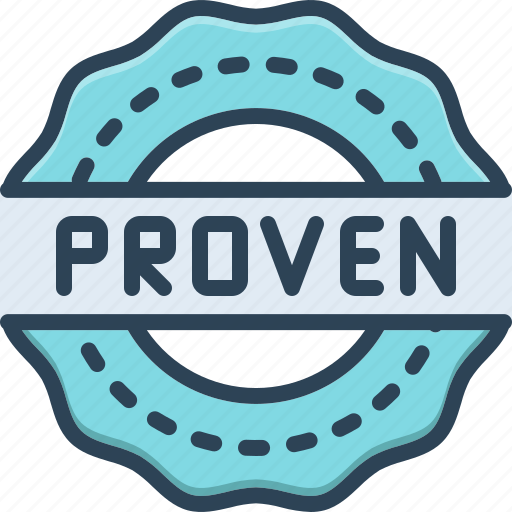 Proven, approve, certificate, tested, proved, verified, license icon - Download on Iconfinder