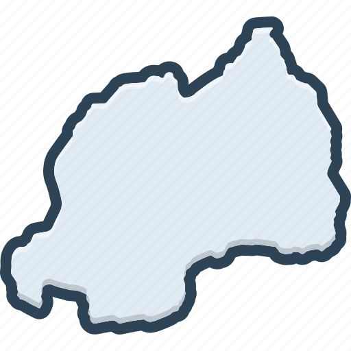Rwanda, country, africa, contour, map, border, cartography icon - Download on Iconfinder