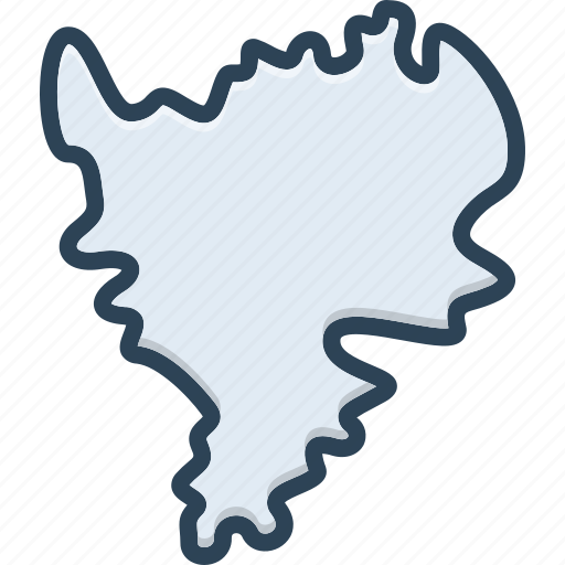 Midlands, uk, map, region, country, england, contour icon - Download on Iconfinder