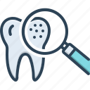 clear, gum, teeth, dental, care, bright, cavity, glass, magnifying glass