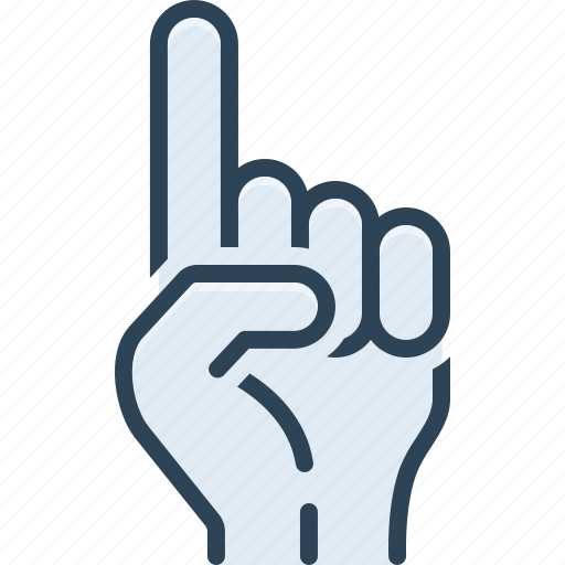 Finger, ask, excuse, me, up, hand, indicate icon - Download on Iconfinder