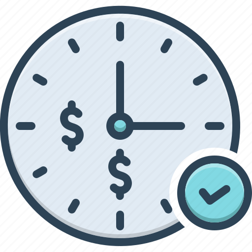 Worth, value, valuable, economics, clock, time, management icon - Download on Iconfinder