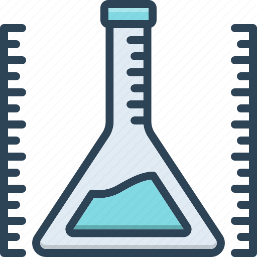 Ml, liquid, chemical, flask, laboratory, measurement, glassware icon - Download on Iconfinder