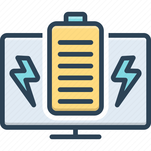 Charged, battery, plug, electric, capacity, computer, portable icon - Download on Iconfinder