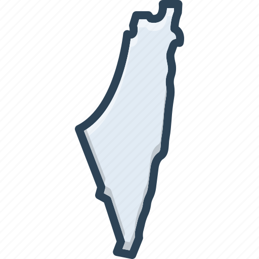 Palestine, jerusalem, asia, israel, border, continent, contour icon - Download on Iconfinder