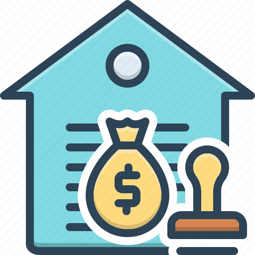 Loan, borrow, advance, mortgage, debenture, banking, house icon - Download on Iconfinder