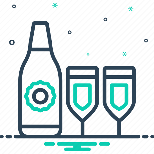 Beverage, bottle, drink, glass, quencher, tipple, win icon - Download on Iconfinder