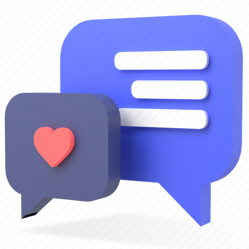 Message, chat, comment 3D illustration - Download on Iconfinder