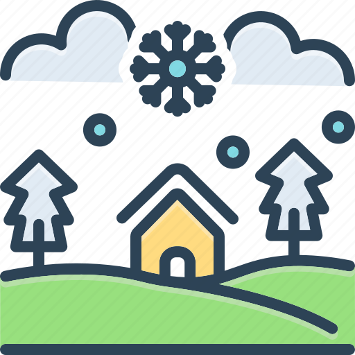 Frost, house, area, snowflake, weather, cloudy, forecast icon - Download on Iconfinder