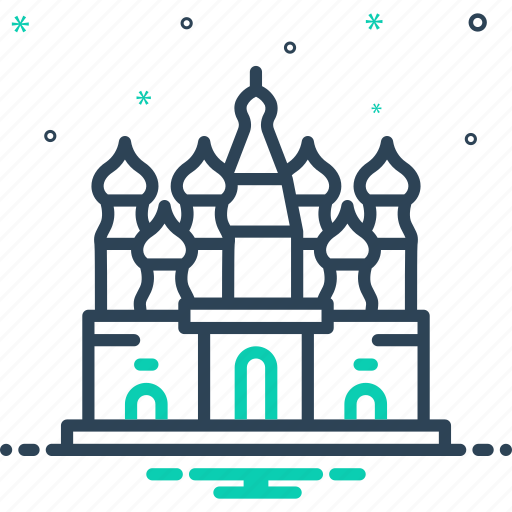 Moscow, russia, building, capital, cathedral, church, landmark icon - Download on Iconfinder