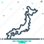 japan, map, tokyo, japanese, border, country, nation 
