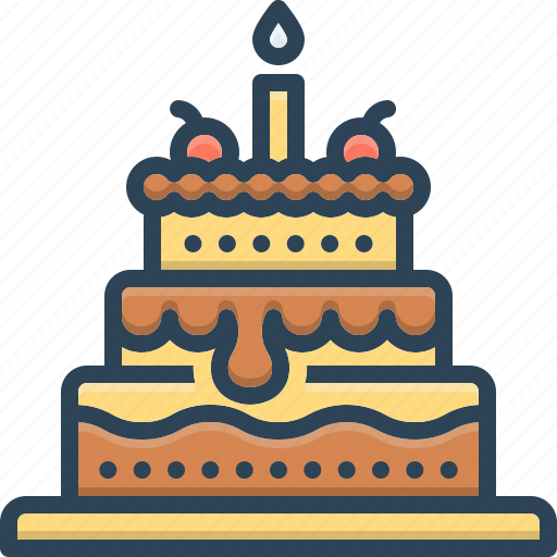 Cakes, birthday, bakery, candle, celebration, cream, delicious icon - Download on Iconfinder