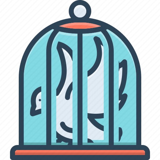 Restriction, nexus, cage, bird, birdcage, prison, wings icon - Download on Iconfinder