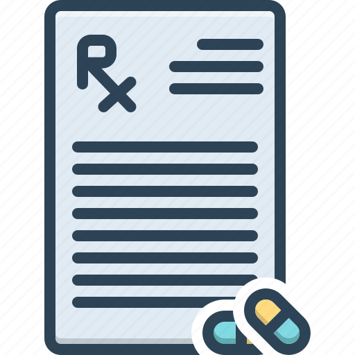 Rx, prescription, medicine, receipt, insurance, pills, medicine chart icon - Download on Iconfinder